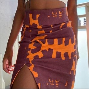 Isabel Marant Black and white Midi skirt With Slit